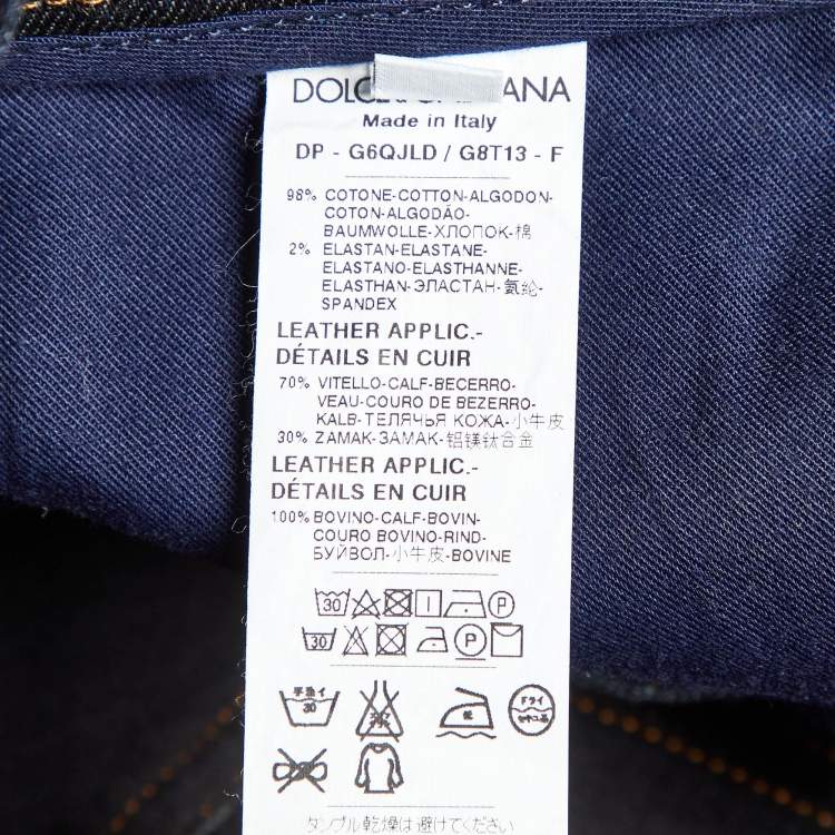 Pre Owned Dolce & Gabbana Dark Blue Denim 14 Stretch Fit Jeans XL/Waist 37.5"
