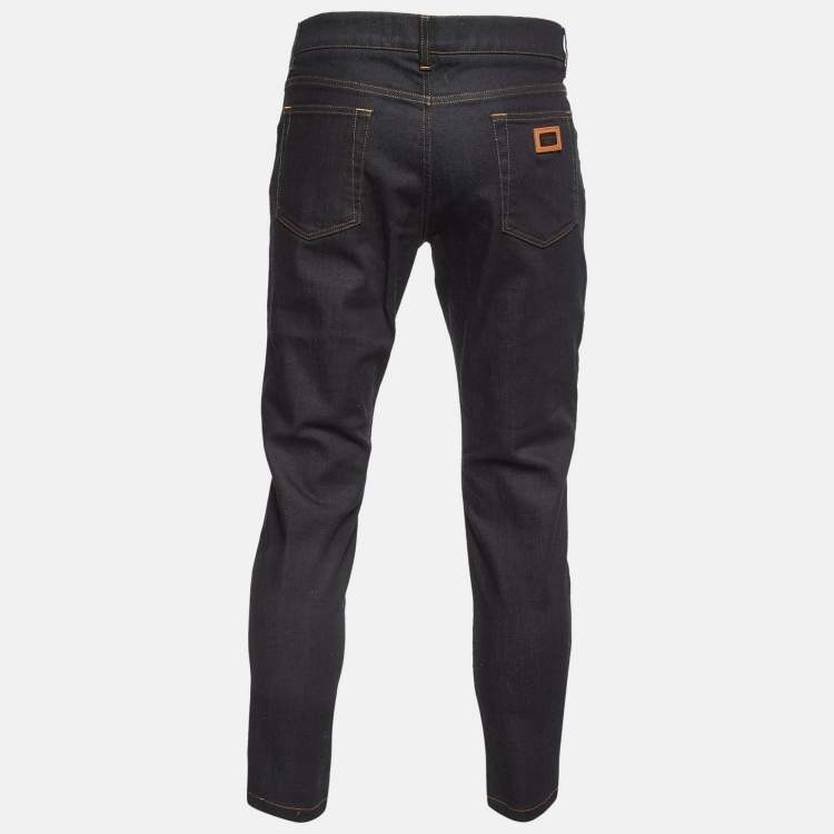 Pre Owned Dolce & Gabbana Dark Blue Denim 14 Stretch Fit Jeans XL/Waist 37.5"