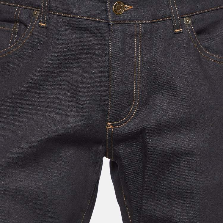 Pre Owned Dolce & Gabbana Dark Blue Denim 14 Stretch Fit Jeans XL/Waist 37.5"
