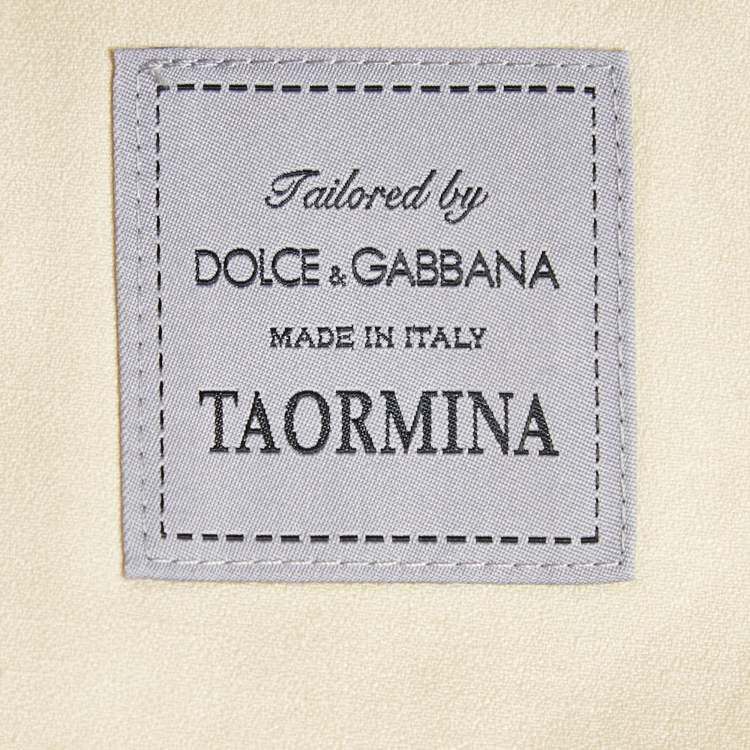 Pre Owned Dolce & Gabbana Cream Linen Blend Pant Suit XL