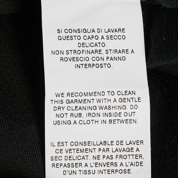 Pre Owned Dolce & Gabbana Black Key Print Cotton and Silk T-Shirt XXL