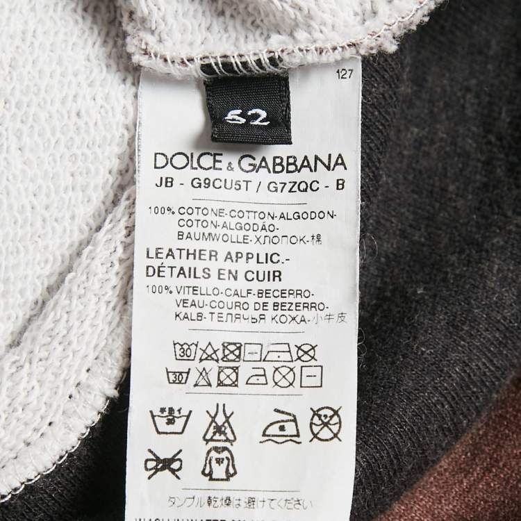 Pre Owned Dolce & Gabbana Wine Pink Printed Cotton Hoodie XL