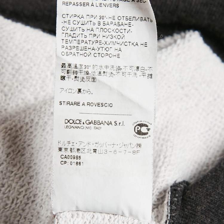 Pre Owned Dolce & Gabbana Wine Pink Printed Cotton Hoodie XL