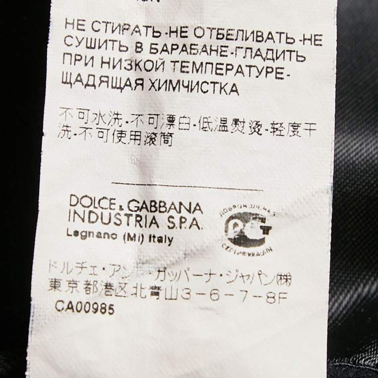 Pre Owned Dolce & Gabbana Black Gabardine Cotton Utility Jacket XL