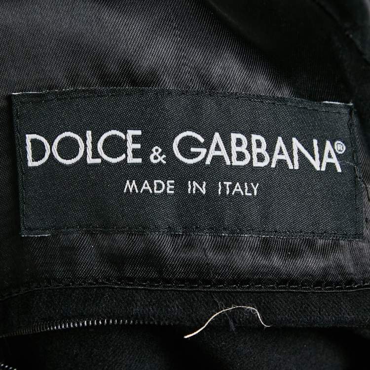 Pre Owned Dolce & Gabbana Black Gabardine Cotton Utility Jacket XL
