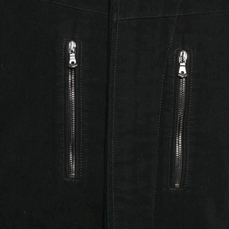 Pre Owned Dolce & Gabbana Black Gabardine Cotton Utility Jacket XL