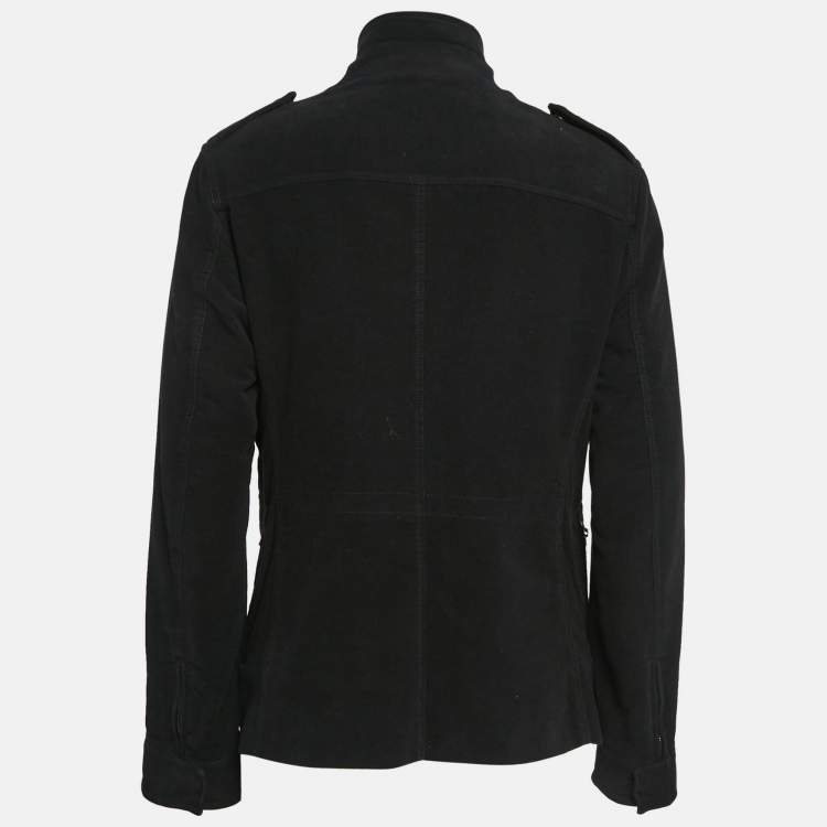 Pre Owned Dolce & Gabbana Black Gabardine Cotton Utility Jacket XL