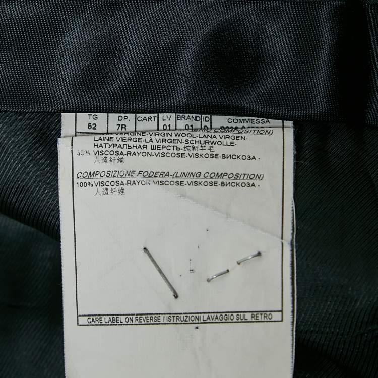 Pre Owned Dolce & Gabbana Gold Navy Blue Pinstripe Virgin Wool Suit XL