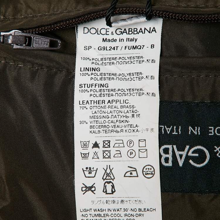 Pre Owned Dolce & Gabbana Green Synthetic Hooded Vest XXL