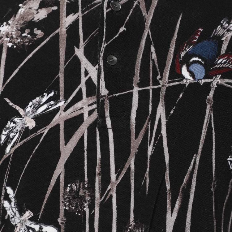 Pre Owned Dolce & Gabbana Multicolor Printed Cotton Polo T-Shirt XS