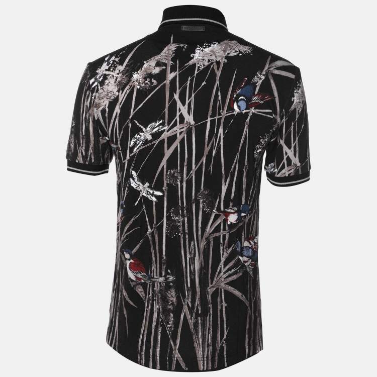 Pre Owned Dolce & Gabbana Multicolor Printed Cotton Polo T-Shirt XS