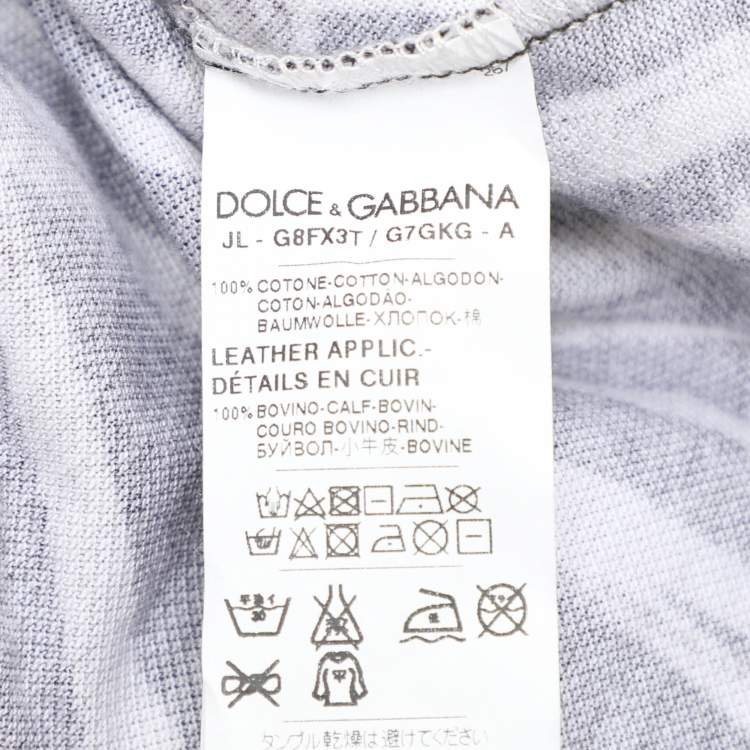 Pre Owned Dolce & Gabbana Multicolor Printed Cotton Polo T-Shirt XS