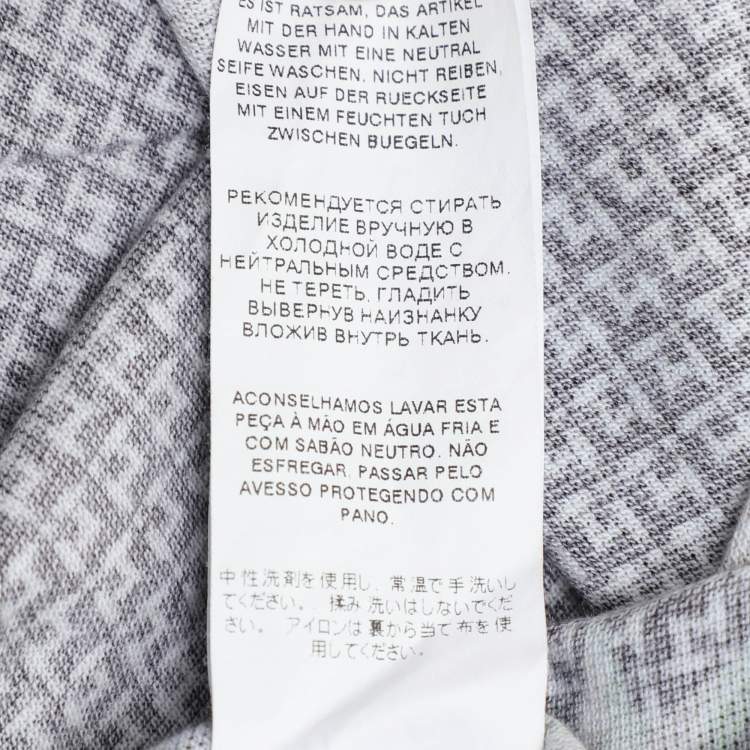 Pre Owned Dolce & Gabbana Multicolor Peacock Print Cotton Polo Shirt XS