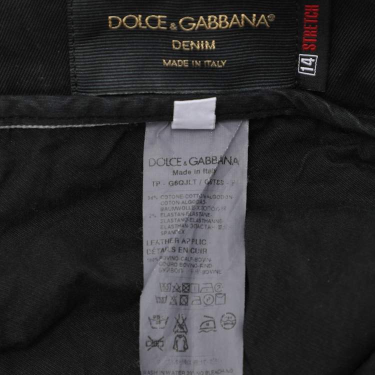 Pre Owned Dolce & Gabbana Black Denim Stretch Jeans S