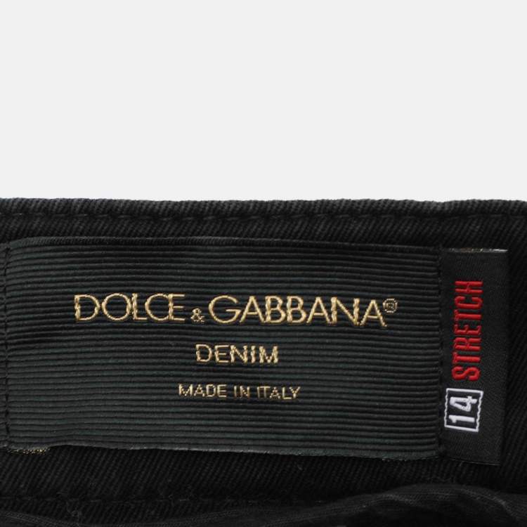 Pre Owned Dolce & Gabbana Black Denim Stretch Jeans S