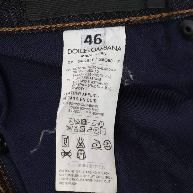 Pre Owned Dolce and Gabbana Dark Blue Denim Stretch Jeans S