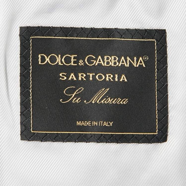 Pre Owned Dolce & Gabbana Navy Blue Wool Sartoria Pants Suit XXS