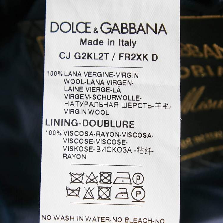 Pre Owned Dolce & Gabbana Navy Blue Stripe Wool Sartoria Tailored Pants Suit XXS