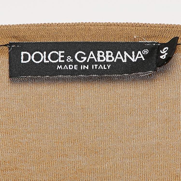 Pre Owned Dolce & Gabbana Brown Jersey Long Sleeve T-Shirt XS