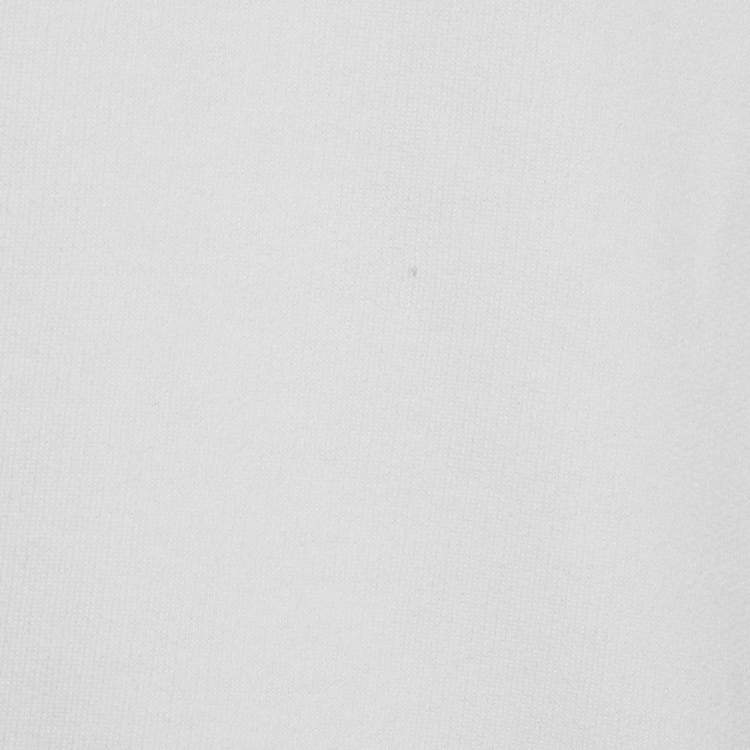 Pre Owned Dolce & Gabbana White Logo Plaque Jersey Side Strip Detail Jacket XL