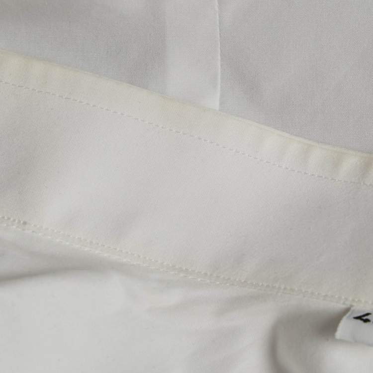 Pre Owned Dolce & Gabbana White Cotton Button Front Shirt L
