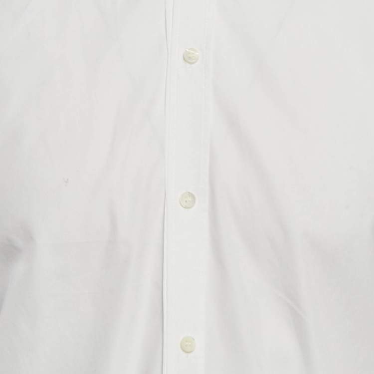 Pre Owned Dolce & Gabbana White Cotton Button Front Shirt L