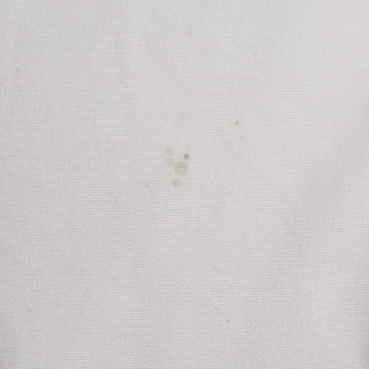 Pre Owned Dolce & Gabbana White Cotton Button Front Shirt L
