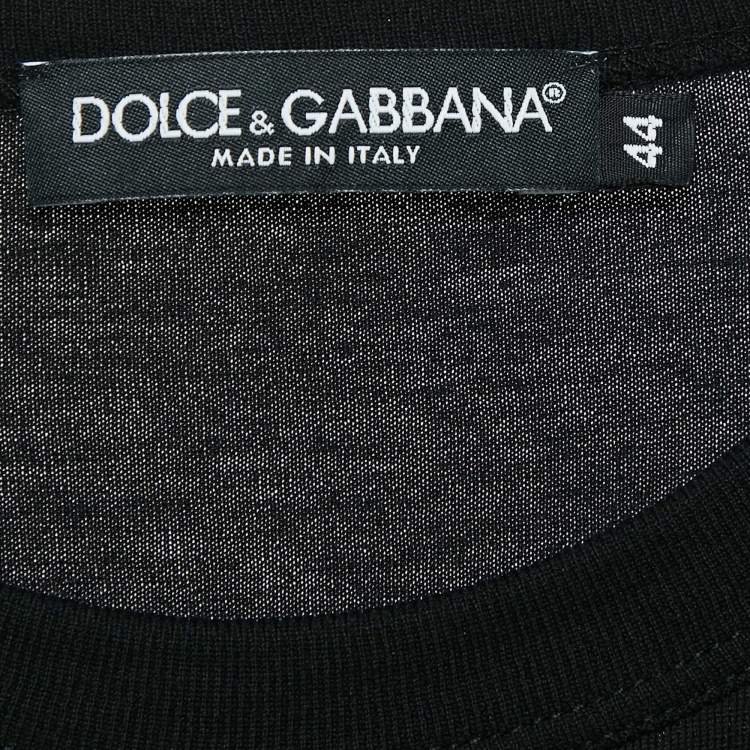 Pre Owned Dolce & Gabbana Black Jersey Crew Neck T-Shirt XS
