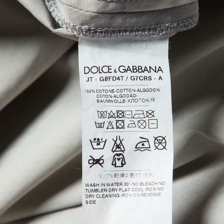 Pre Owned Dolce & Gabbana x Tom Munro Grey Eva Herzigova Print Cotton Oversized T-Shirt XS