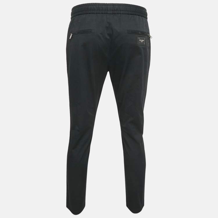 Pre Owned Dolce & Gabbana Black Cotton Trackpants S