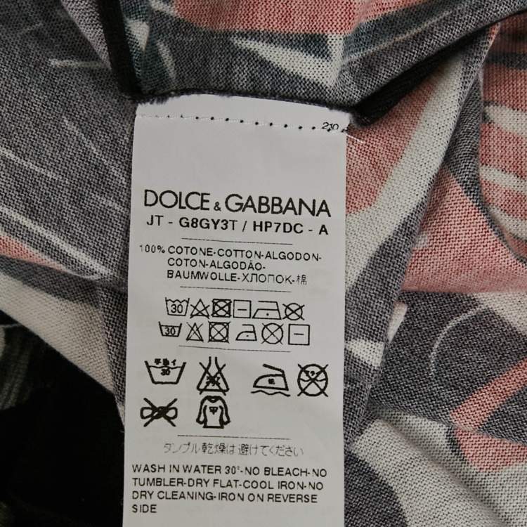 Pre Owned Dolce & Gabbana Black Arigento Music Print Cotton T-Shirt M