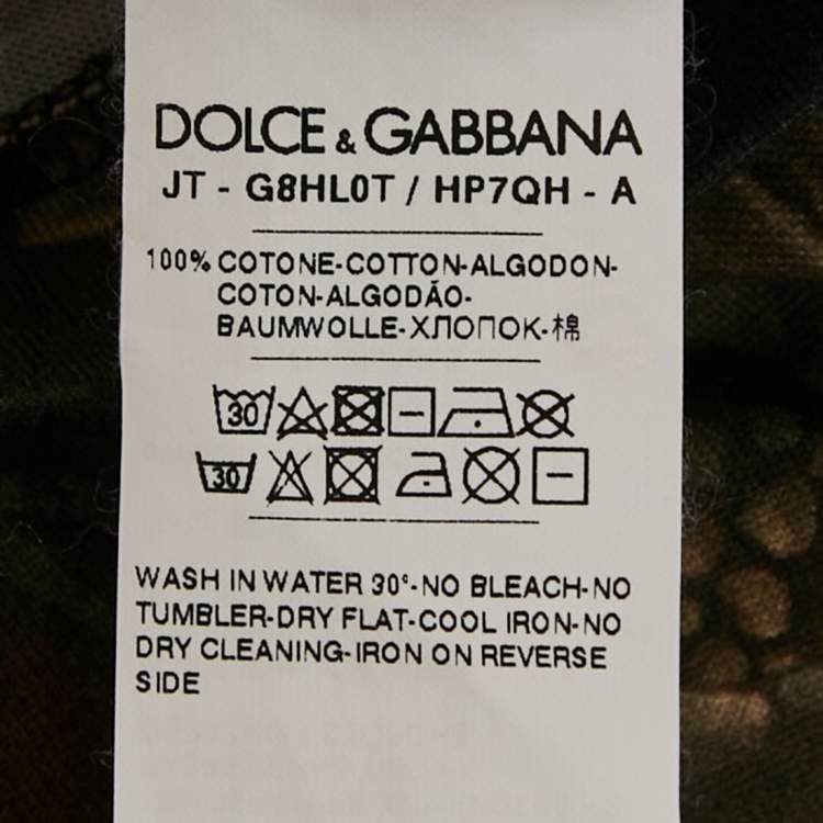 Pre Owned Dolce & Gabbana Multicolor Royal Panther Print Cotton T-Shirt M