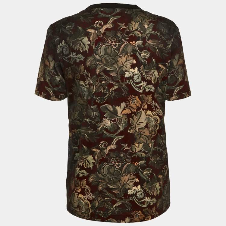 Pre Owned Dolce & Gabbana Multicolor Royal Panther Print Cotton T-Shirt M