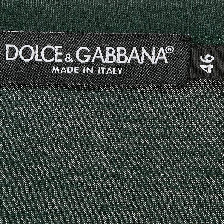 Pre Owned Dolce & Gabbana Green Cotton Knit T-Shirt S