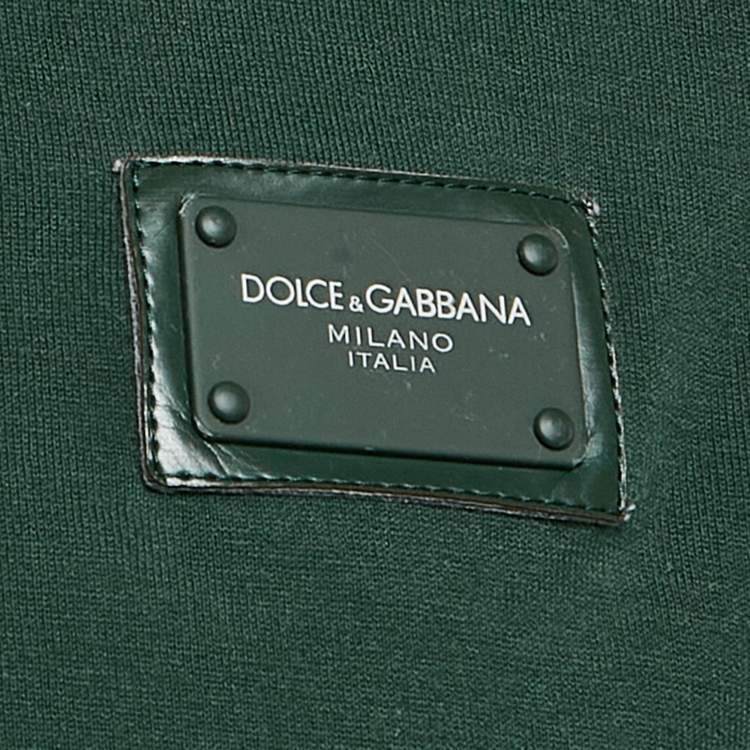 Pre Owned Dolce & Gabbana Green Cotton Knit T-Shirt S