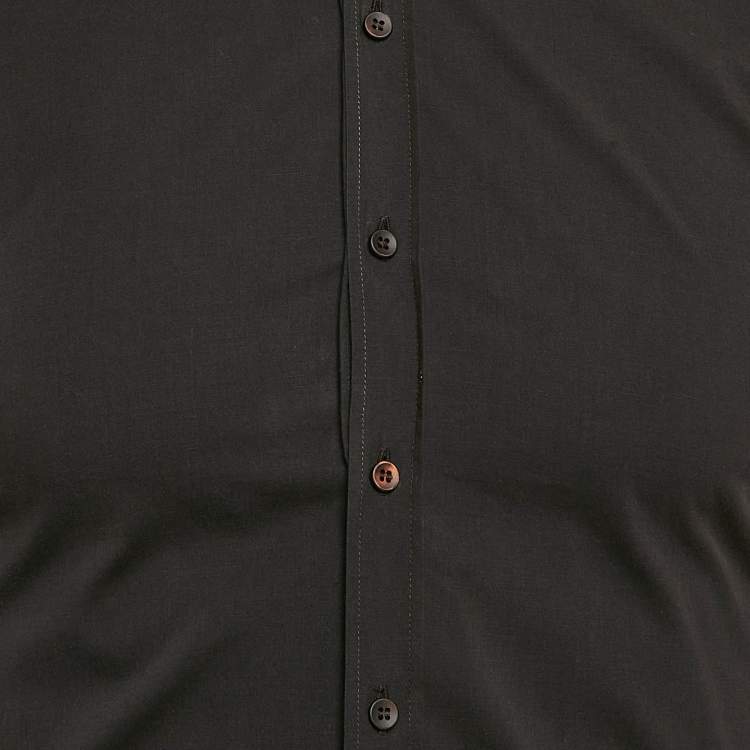 Pre Owned Dolce & Gabbana Black Cotton Sicilia Shirt M
