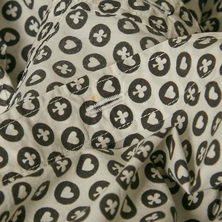 مملوكة مسبقًا Dolce & Gabbana White Printed Cotton Long Sleeve Shirt M