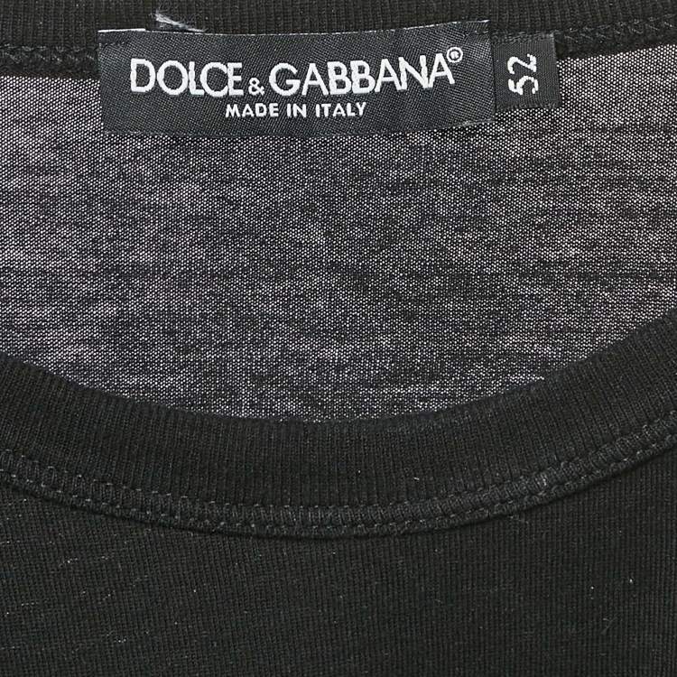 Pre Owned Dolce & Gabbana Black Jersey Crew Neck T-Shirt XL