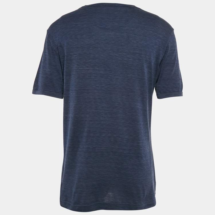 Pre Owned Dolce & Gabbana Underwear Blue Melange Jersey T-Shirt XL