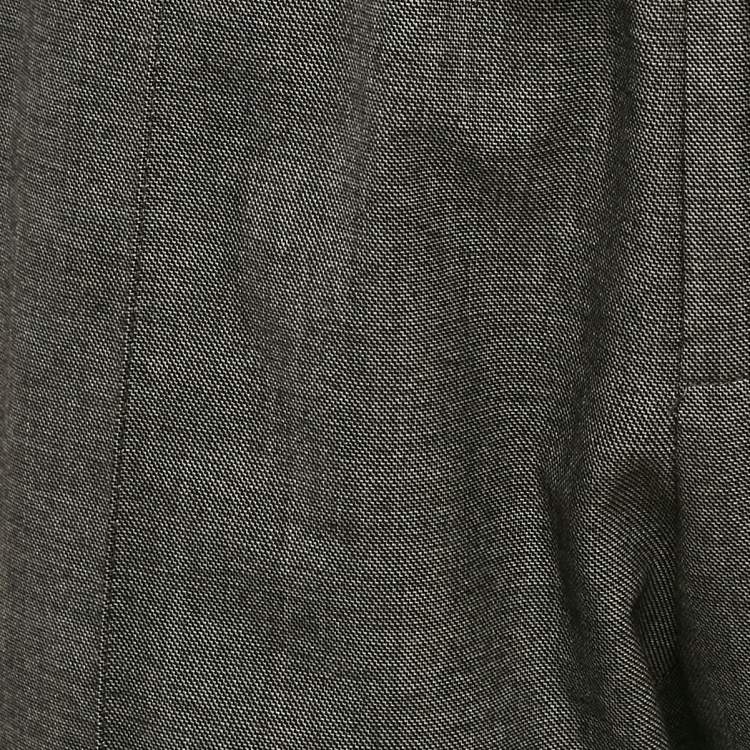 Pre Owned Dolce & Gabbana Grey Wool Blend Drawstring Trousers XL