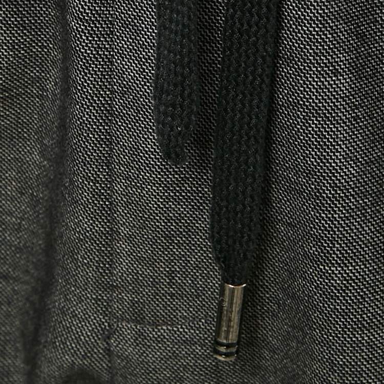 Pre Owned Dolce & Gabbana Grey Wool Blend Drawstring Trousers XL