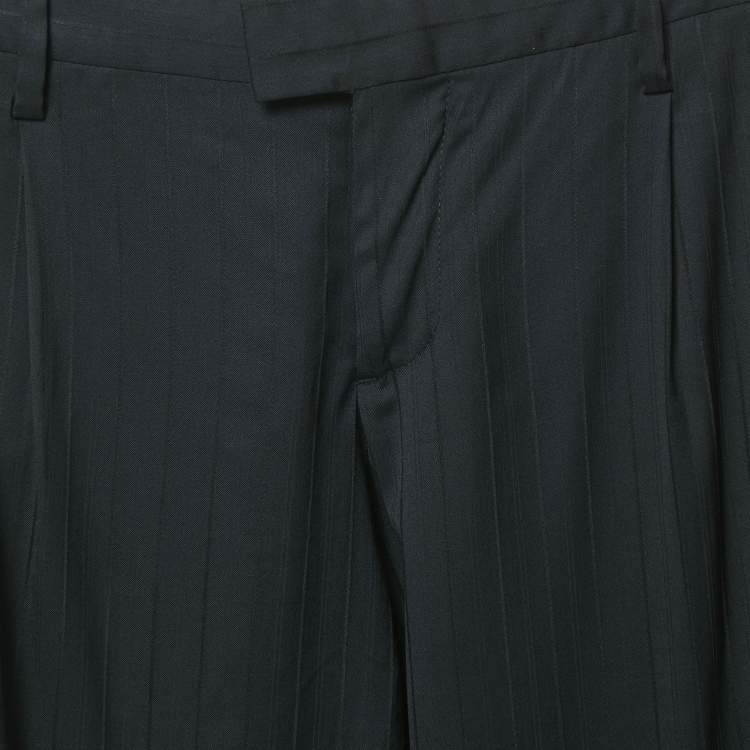 Pre Owned Dolce & Gabbana Black Wool Blend Pants L