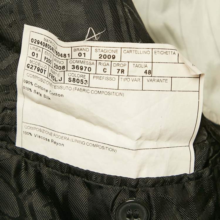 Pre Owned Dolce & Gabbana Black Stripe Cotton Single Breasted Blazer M