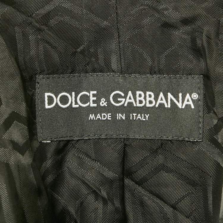 Pre Owned Dolce & Gabbana Black Stripe Cotton Single Breasted Blazer M