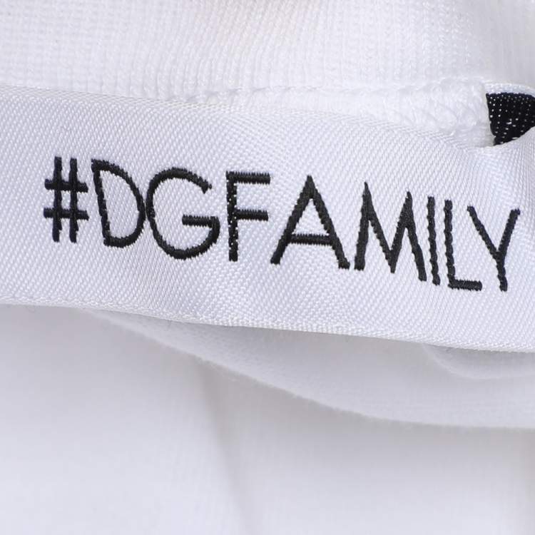 Pre Owned Dolce & Gabbana White Cotton Cross-Stitch Chef Patch T-Shirt S