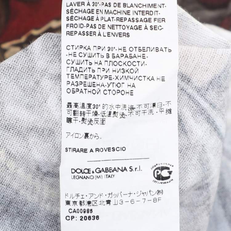 Pre Owned Dolce & Gabbana Multicolor Royal Panther Print Cotton T-Shirt M