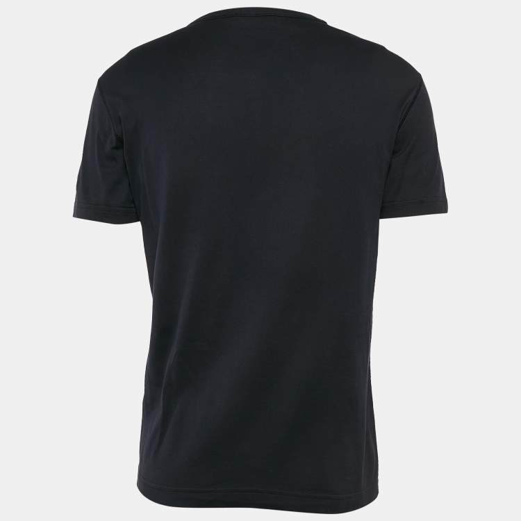 Pre Owned Dolce & Gabbana Navy Blue Cotton Crew Neck T-Shirt M