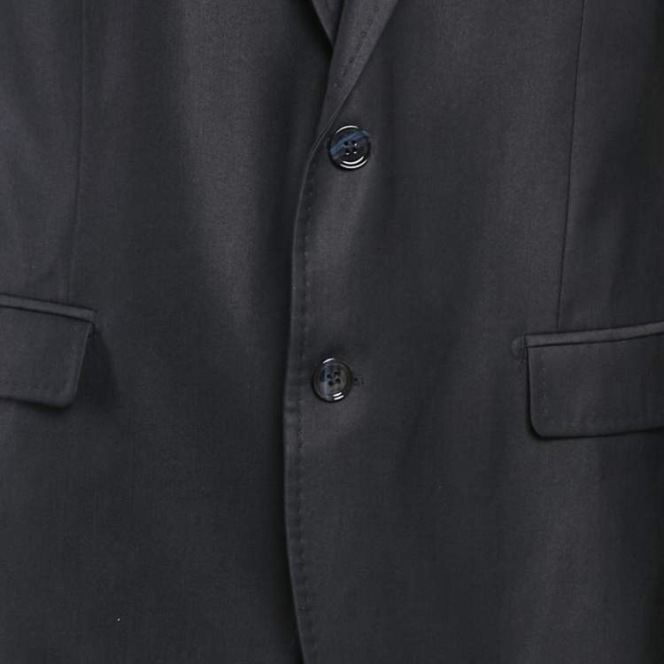 Pre Owned Dolce & Gabbana Navy Blue Wool Blend Single Breasted Pants Suit XL
