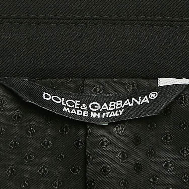 Pre Owned Dolce & Gabbana Black Wool Tailored Suit M