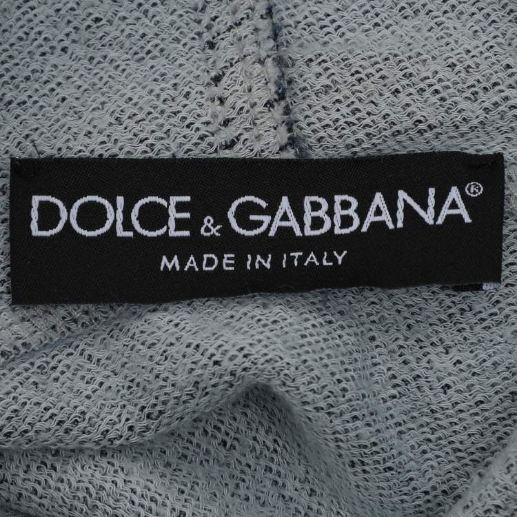 Pre Owned Dolce & Gabbana Blue Cotton James Dean Sweatshirt XXXL